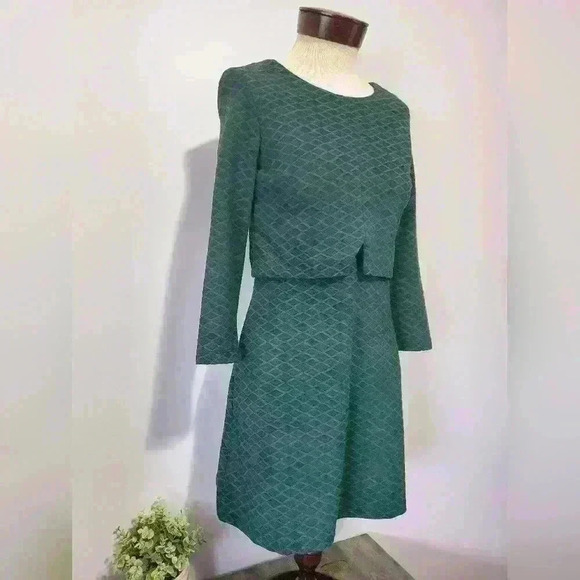 TOP SHOP size 4  layered green dress - Picture 2 of 8